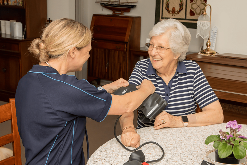 Care Worker taking client